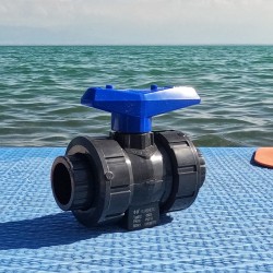 Кран (вентиль) разборный Ø32 mm PN16 на трубу 32 mm UPVC (PVC-U) шаровый