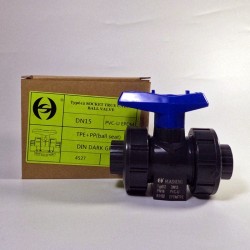 Кран (вентиль) разборный Ø20 mm PN16 на трубу 20 mm UPVC (PVC-U) шаров